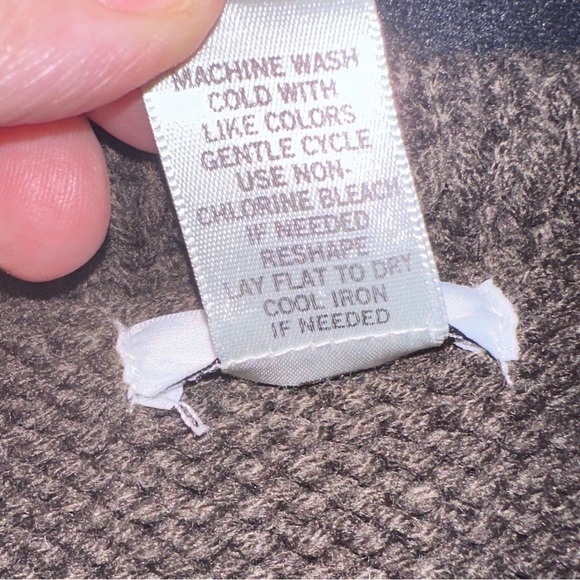 VTG Y2K Cache Cardigan Sweater Vest Womens Small Faux Fur Trim Brown Shag - Picture 12 of 12